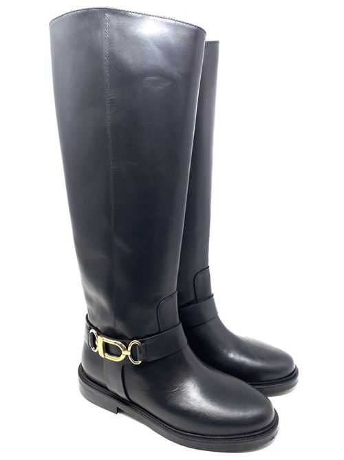 Damenstiefel mit modischem Accessoire IL LACCIO | GS553790VITELLONERO